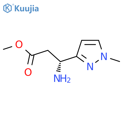 methyl (3R)-3-amino-3-(1-methyl-1H-pyrazol-3-yl)propanoate structure
