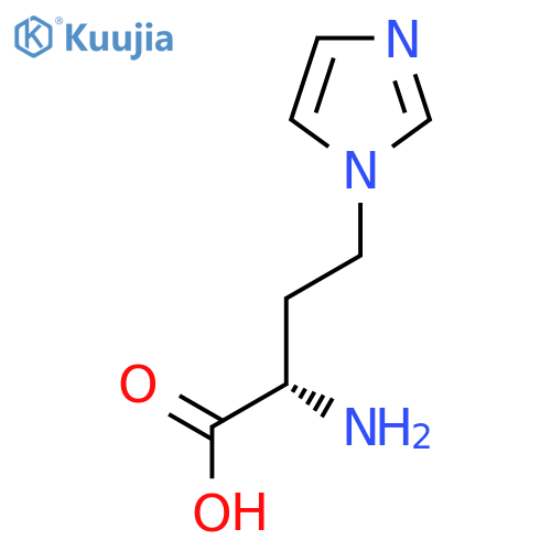 (2S)-2-amino-4-(1H-imidazol-1-yl)butanoic acid structure