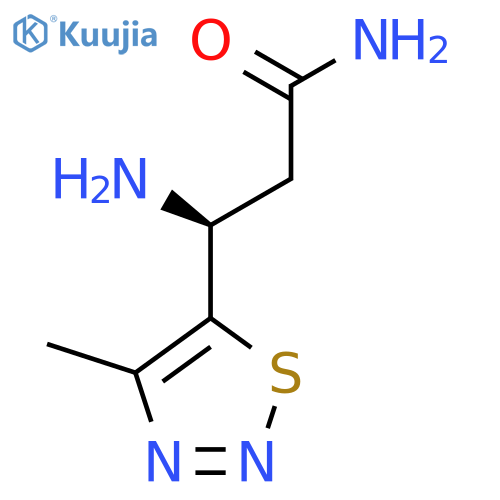 (3S)-3-Amino-3-(4-methyl-1,2,3-thiadiazol-5-yl)propanamide structure