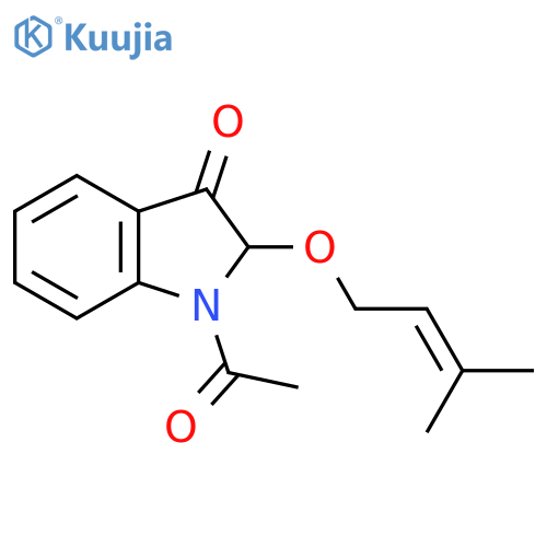 3H-Indol-3-one, 1-acetyl-1,2-dihydro-2-[(3-methyl-2-butenyl)oxy]- structure