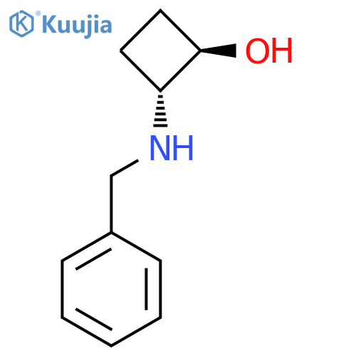 trans-2-(Benzylamino)cyclobutan-1-ol structure