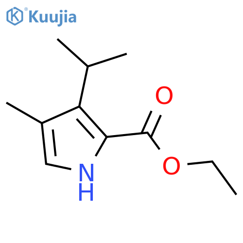 4-methyl-3-(1-methylethyl)-1H-Pyrrole-2-carboxylic acid ethyl ester structure