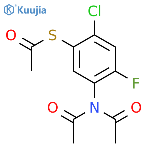 Ethanethioic acid, S-[2-chloro-5-(diacetylamino)-4-fluorophenyl] ester structure
