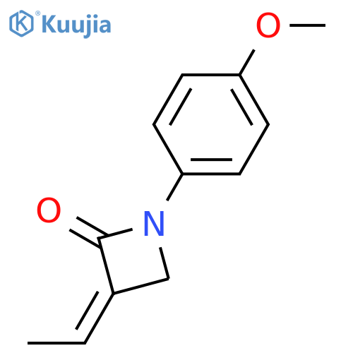 2-Azetidinone, 3-ethylidene-1-(4-methoxyphenyl)-, (E)- structure