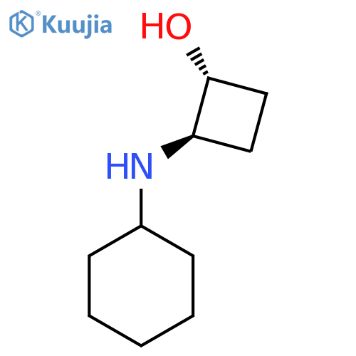 trans-2-(Cyclohexylamino)cyclobutan-1-ol structure
