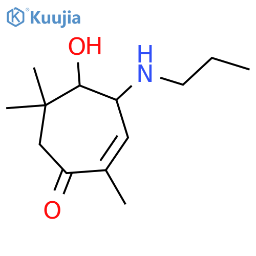 2-Cyclohepten-1-one, 5-hydroxy-2,6,6-trimethyl-4-(propylamino)- structure