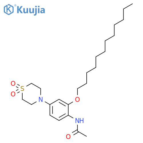 Acetamide, N-[4-(1,1-dioxido-4-thiomorpholinyl)-2-(dodecyloxy)phenyl]- structure