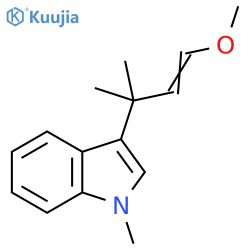 1H-Indole, 3-(3-methoxy-1,1-dimethyl-2-propenyl)-1-methyl- structure