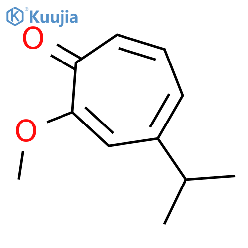2,4,6-Cycloheptatrien-1-one, 2-methoxy-4-(1-methylethyl)- structure