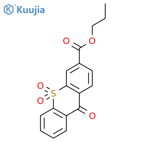 9H-THIOXANTHENE-3-CARBOXYLIC ACID, 9-OXO-, PROPYL ESTER, 10,10-DIOXIDE structure