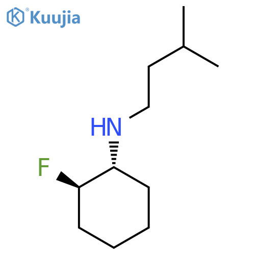 (1R,2R)-2-Fluoro-N-(3-methylbutyl)cyclohexan-1-amine structure