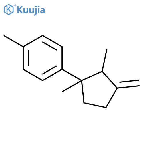 Benzene, 1-[(1R,2S)-1,2-dimethyl-3-methylenecyclopentyl]-4-methyl- structure