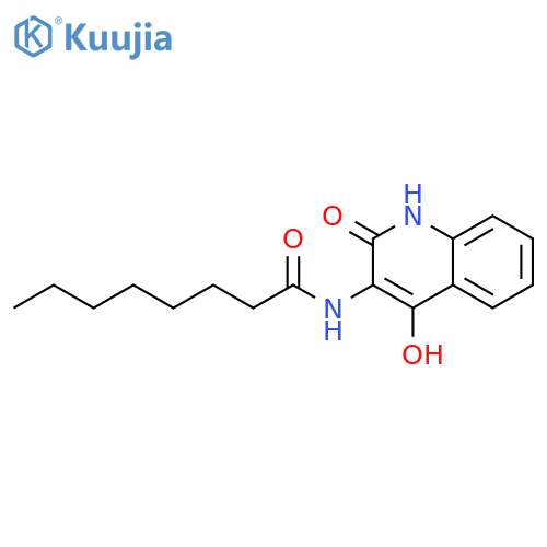 N-(4-Hydroxy-2-oxo-1,2-dihydro-3-quinolinyl)octanamide structure