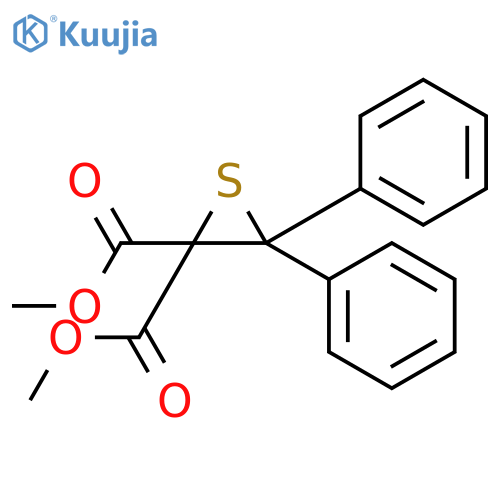 2,2-Thiiranedicarboxylic acid, 3,3-diphenyl-, dimethyl ester structure