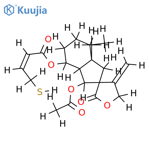 (3-Acetyloxy-7,7a-dimethyl-4'-methylidene-2'-oxospiro[3,3a,4,5,6,7-hexahydro-1H-indene-2,3'-oxolane]-4-yl) 3-methylsulfanylprop-2-enoate structure