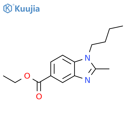 Ethyl 1-butyl-2-methyl-1,3-benzodiazole-5-carboxylate structure