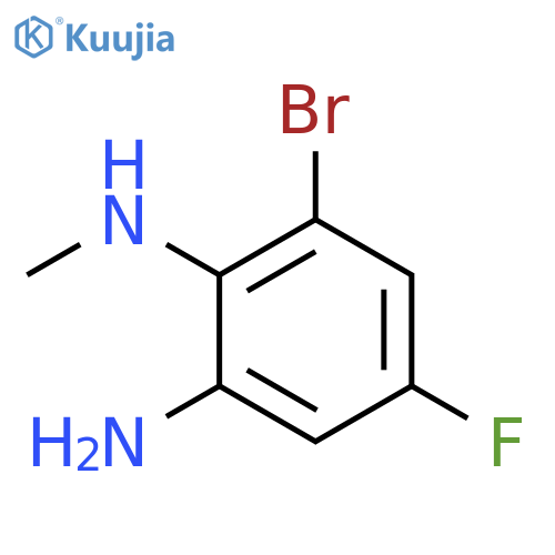 6-Bromo-4-fluoro-1-N-methylbenzene-1,2-diamine structure