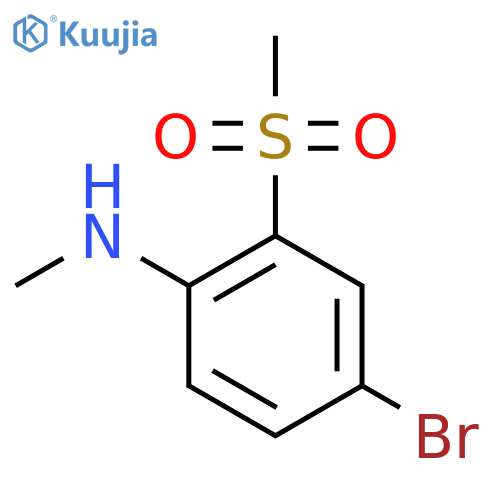 4-Bromo-N-methyl-2-(methylsulfonyl)aniline structure