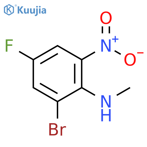 2-Bromo-4-fluoro-N-methyl-6-nitroaniline structure