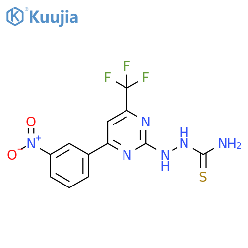 Hydrazinecarbothioamide, 2-[4-(3-nitrophenyl)-6-(trifluoromethyl)-2-pyrimidinyl]- structure