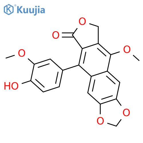 2,7'-Cyclo-3',4,4',5,7-pentahydroxy-8,8'-ligna-7,7'-dien-9',9-olide; 4,5-Methylene, 3',7-di-Me ether structure