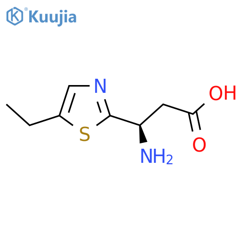 (3R)-3-amino-3-(5-ethyl-1,3-thiazol-2-yl)propanoic acid structure