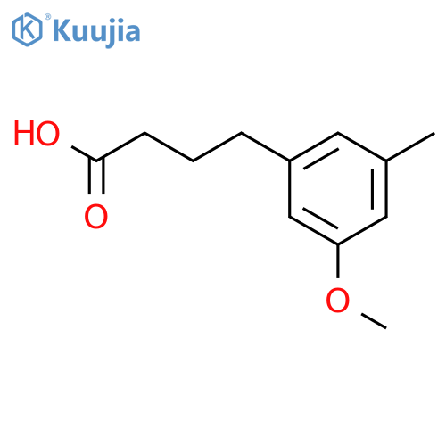 Benzenebutanoic acid, 3-methoxy-5-methyl- structure