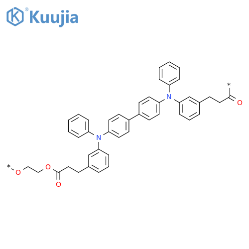 Poly[oxy-1,2-ethanediyloxy(1-oxo-1,3-propanediyl)-1,3-phenylene(phenylimino)[1,1'-biphenyl]-4,4'-diyl(phenylimino)-1,3-phenylene(3-oxo-1,3-propanediyl)] structure