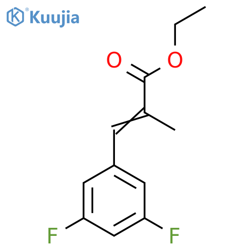 Ethyl 3-(3,5-difluorophenyl)-2-methylprop-2-enoate structure
