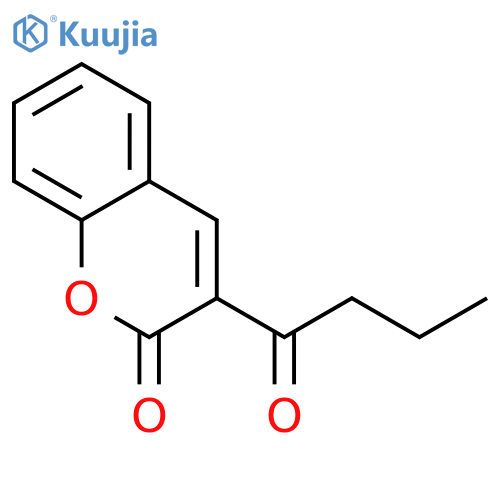 3-butanoyl-2H-chromen-2-one structure