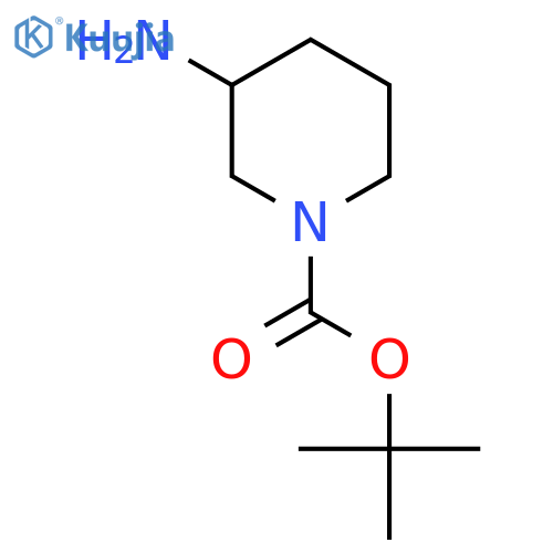 tert-butyl 3-aminopiperidine-1-carboxylate structure