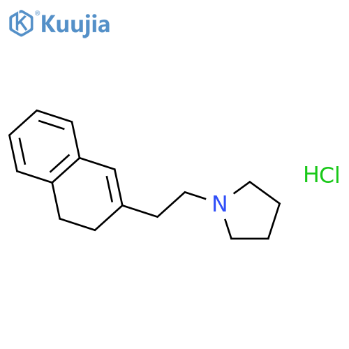 Pyrrolidine, 1-[2-(3,4-dihydro-2-naphthalenyl)ethyl]-, hydrochloride structure