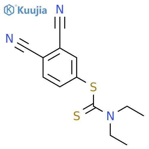 3,4-Dicyanophenyl diethylcarbamodithioate structure