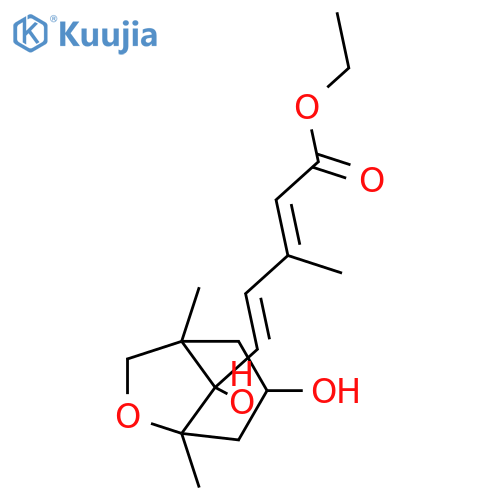5,13-Epoxy-3,6-dihydroxycyclofarnesa-7,9-dien-11-oic acid; (3S,5R,6S,7E,9Z)-form, Et ester structure