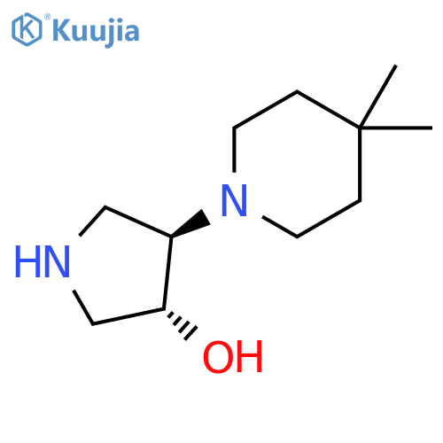 3-Pyrrolidinol, 4-(4,4-dimethyl-1-piperidinyl)-, (3R,4R)- structure