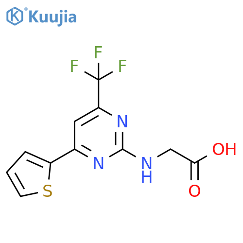 Glycine, N-[4-(2-thienyl)-6-(trifluoromethyl)-2-pyrimidinyl]- structure