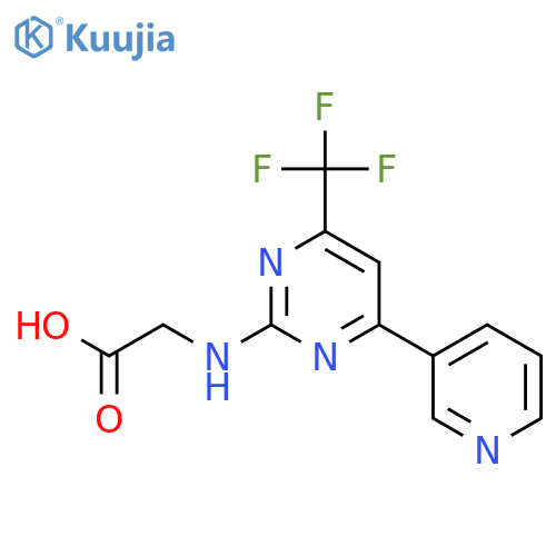 Glycine, N-[4-(3-pyridinyl)-6-(trifluoromethyl)-2-pyrimidinyl]- structure
