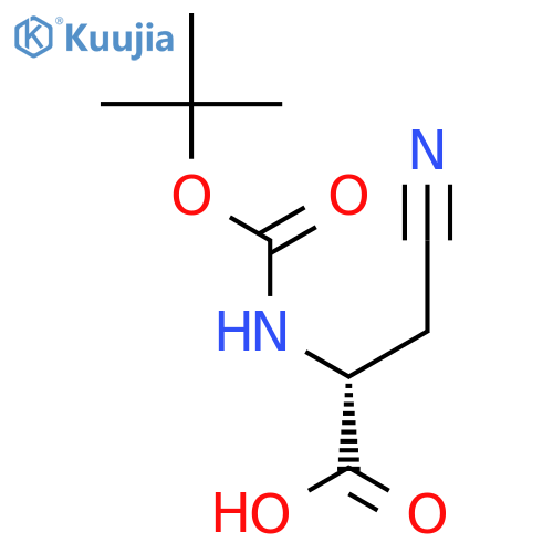 Boc-β-Cyano-D-Ala-OH structure