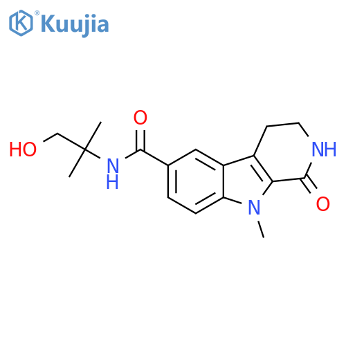 1H-Pyrido[3,4-b]indole-6-carboxamide,2,3,4,9-tetrahydro-N-(2-hydroxy-1,1-dimethylethyl)-9-methyl-1-oxo- structure