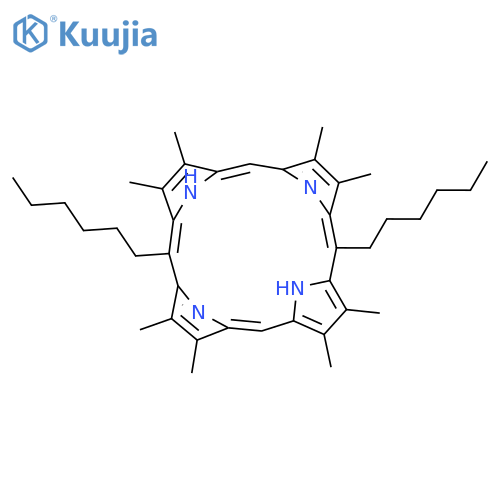 21H,23H-Porphine, 5,15-dihexyl-2,3,7,8,12,13,17,18-octamethyl- structure