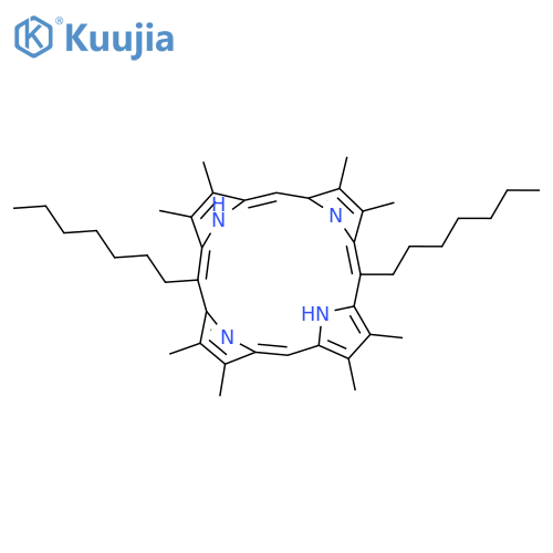 21H,23H-Porphine, 5,15-diheptyl-2,3,7,8,12,13,17,18-octamethyl- structure