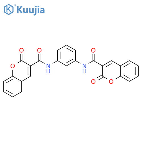 2-oxo-N-[3-(2-oxo-2H-chromene-3-amido)phenyl]-2H-chromene-3-carboxamide structure