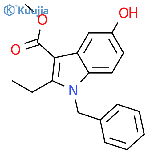 Methyl 1-benzyl-2-ethyl-5-hydroxy-1H-indole-3-carboxylate structure