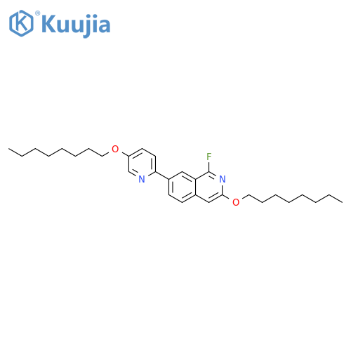 Isoquinoline, 1-fluoro-3-(octyloxy)-7-[5-(octyloxy)-2-pyridinyl]- structure