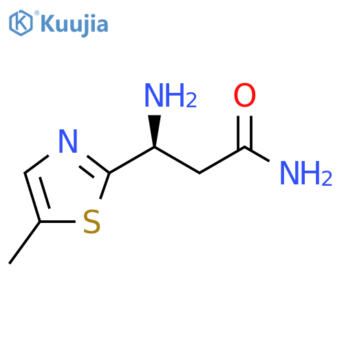 (3S)-3-Amino-3-(5-methyl-1,3-thiazol-2-yl)propanamide structure