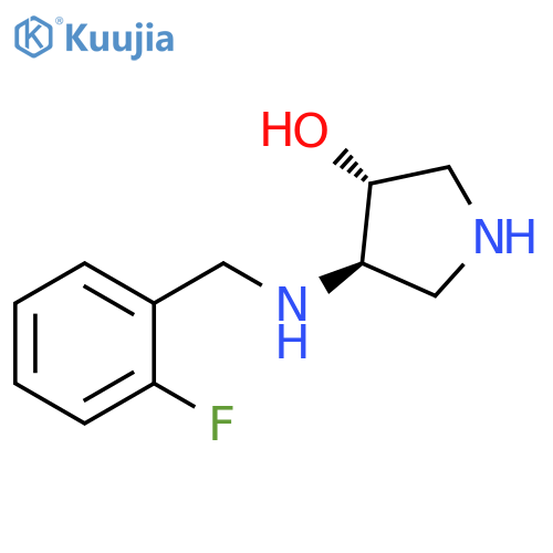 trans-4-{(2-fluorophenyl)methylamino}pyrrolidin-3-ol structure