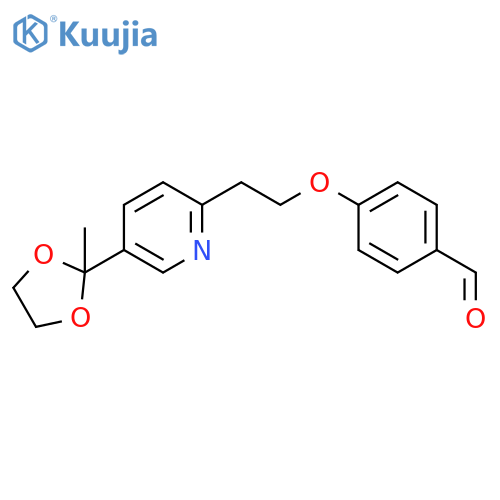 4-2-(5-(2-Methyl-1,3-dioxolan-2-yl)-2-pyridylethoxybenzaldehyde structure