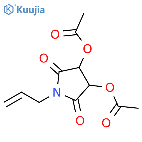 2,5-Pyrrolidinedione, 3,4-bis(acetyloxy)-1-(2-propenyl)-, (3R,4R)- structure
