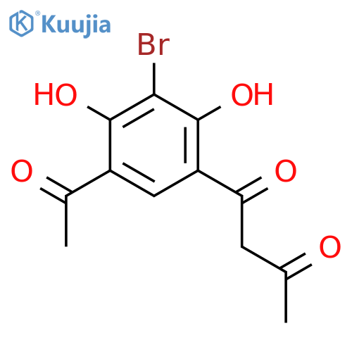 1,3-Butanedione, 1-(5-acetyl-3-bromo-2,4-dihydroxyphenyl)- structure
