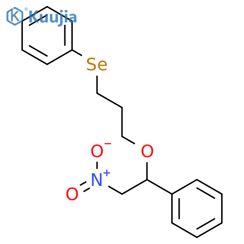 Benzene, [[3-(2-nitro-1-phenylethoxy)propyl]seleno]- structure